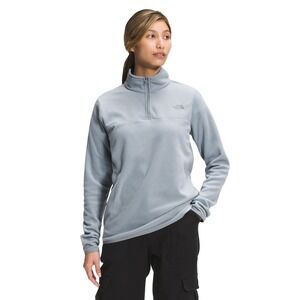 The North Face Fleece Pullover Womens Gray Quarter Zip Jacket S